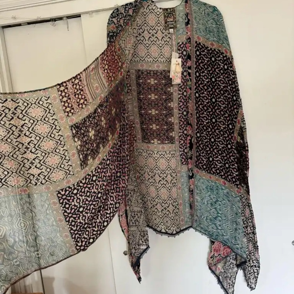Johnny Was Multicolor Boho Kimono